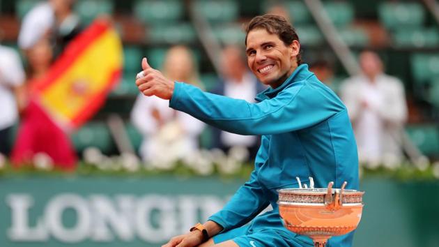 Nadal’s 11th French Open title was his 17th Grand Slam championship. (REUTERS) Nadal’s 11th French Open title was his 17th Grand Slam championship. (REUTERS)