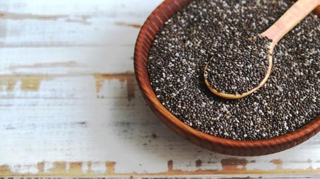 Chia seeds are rich in fibre, omega-3 fatty acids and alpha-linoleic acid.(Shutterstock)