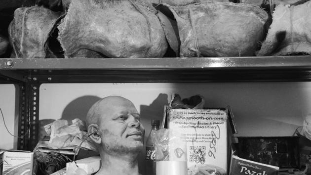 Rubber moulds and clay models line racks at the studio in Nagerbazar. The final step is the placement of each piece’s accoutrements such as hair, clothes, marble eyes etc. The fixtures for these hyper-realistic sculptures are all imported from the US. (Samir Jana / HT Photo) Rubber moulds and clay models line racks at the studio in Nagerbazar. The final step is the placement of each piece’s accoutrements such as hair, clothes, marble eyes etc. The fixtures for these hyper-realistic sculptures are all imported from the US. (Samir Jana / HT Photo)