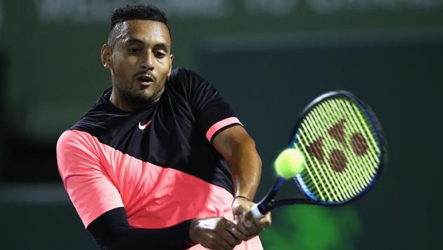 Nick Kyrgios’ issues with Australian swimming legend Dawn Fraser date all the way back to 2015.(AFP)