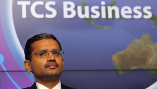 Tata Consultancy Services (TCS) chief executive officer Rajesh Gopinathan attends a news conference announcing the company's quarterly results in Mumbai in April. (REUTERS) Tata Consultancy Services (TCS) chief executive officer Rajesh Gopinathan attends a news conference announcing the company's quarterly results in Mumbai in April. (REUTERS)