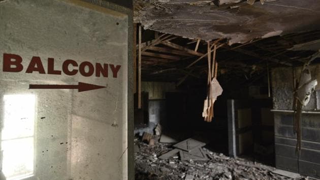 A view of a space leading to the balcony of the cinema hall. Many among the dead were kids as young as four years old. Three weeks after the fire, 28 families came together to form the Association of the Victims of Uphaar Tragedy (AVUT) to fight for justice. (Sanchit Khanna / HT Photo) 