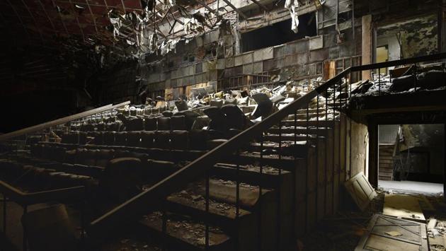 On the morning of June 13 one of the two transformers on the ground floor caught fire. Hearing an explosion security rushed to the spot. Fire tenders were summoned and the blaze was brought under control. (Sanchit Khanna / HT Photo) 
