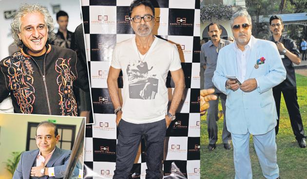 (From top left) Manoviraj Khosla, Nirav Modi, Raja Dhody and Vijay Mallya. (From top left) Manoviraj Khosla, Nirav Modi, Raja Dhody and Vijay Mallya.