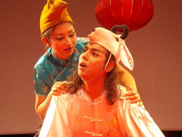 A scene from the play Three Oriental Tales, which was staged as part of Gurgaon Summer Theatre Festival 2018. A scene from the play Three Oriental Tales, which was staged as part of Gurgaon Summer Theatre Festival 2018.