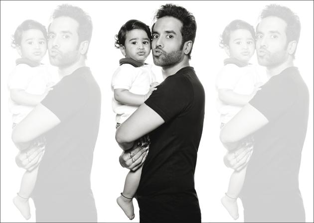 Little Laksshya is tough competition to daddy Tusshar when it comes to pouting (Note: Photographs of little Lakshya Kapoor was clicked a year ago when he was just a year old)(Prabhat Shetty)