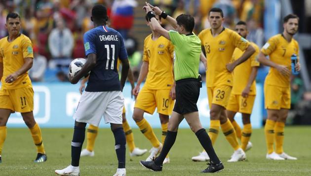 Antoine Griezmann scored from the first VAR-assisted penalty awarded in the history of the FIFA World Cup.(AP)