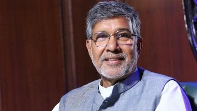 Social activist and Nobel Laureate Kailash Satyarthi recently came out with his new book, titled Every Child Matters.(Photo: Raajessh Kashyap/HT)