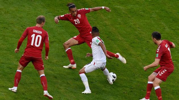 Denmark were put under immense pressure by a Peru side determined to do well on the World Cup stage. (AFP)