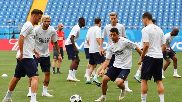 Switzerland are placed in a tough group with Brazil, Serbia and Costa Rica and Vladimir Petkovic believes the first game against five-time champions Brazil will do his team plenty of good.(AFP)