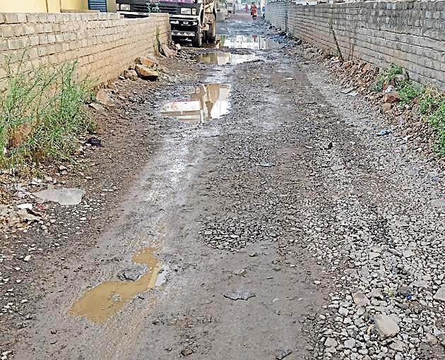 According to residents, currently, Wagholi has become a centre of potholes as all roads have been washed away by the rain.(HT PHOTO)