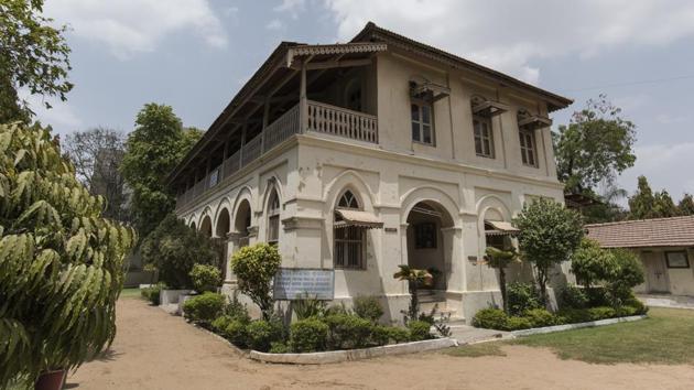 Satyagrah Ashram in Kochrab. When Gandhi returned to India in 1915, he had already been practising commune living for a while at South Africa. Later that year, Ahmedabad’s Kochrab area saw Gandhi’s first ashram come up. The place was named Satyagraha Ashram and started with about 20 people, a figure that doubled in a few months. (Aalok Soni / HT Photo) 