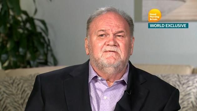 Thomas Markle, Meghan Markle's father, is seen in a still taken from video as he gives an interview to ITV's Good Morning Britain program which is broadcast from London, Britain on June 18.(REUTERS) Thomas Markle, Meghan Markle's father, is seen in a still taken from video as he gives an interview to ITV's Good Morning Britain program which is broadcast from London, Britain on June 18.(REUTERS)