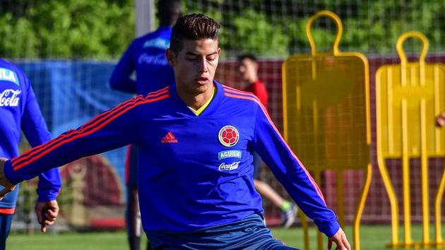 Colombia will be hoping that James Rodriguez recovers from the left calf strain ahead of their FIFA World Cup 2018 clash against Japan.(AFP)