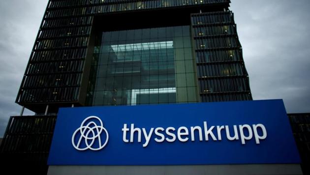 A logo of ThyssenKrupp AG is pictured outside the ThyssenKrupp headquarters in Essen.(REUTERS File Photo)