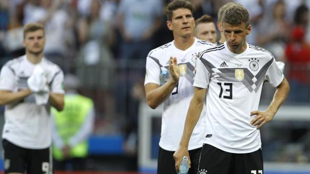 Germany were defeated by Mexico in their opening match of the FIFA World Cup 2018 in Moscow on Sunday.(AP)