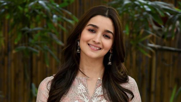Alia Bhatt during a promotional event for her upcoming film Raazi in New Delhi.(PTI)