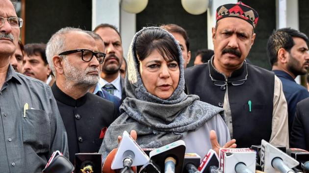 PDP chief Mehbooba Mufti hit out at the BJP after it pulled out of the alliance government in Jammu and Kashmir on Tuesday. Mehbooba later resigned as the state’s chief minister. (PTI) PDP chief Mehbooba Mufti hit out at the BJP after it pulled out of the alliance government in Jammu and Kashmir on Tuesday. Mehbooba later resigned as the state’s chief minister. (PTI)