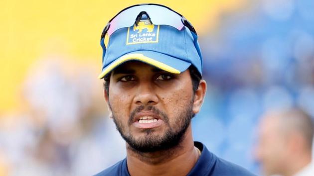 Sri Lanka's captain Dinesh Chandimal admitted putting something in his mouth but wasn’t able to recall what it was.(REUTERS) Sri Lanka's captain Dinesh Chandimal admitted putting something in his mouth but wasn’t able to recall what it was.(REUTERS)