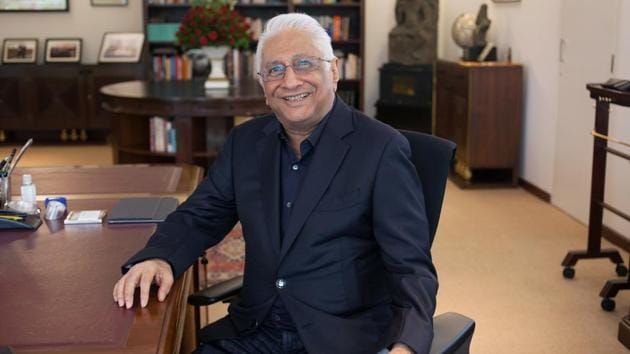 Ajit Gulabchand, chairman of Hindustan Construction Co., poses for a photograph in Mumbai on May 18.(Bloomberg)