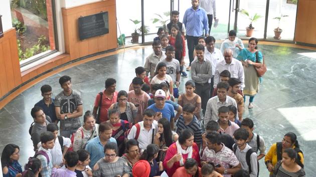Students and parents attend the 'Open Day' session for the new academic year 2018-19 at Conference Centre, Delhi University, North Campus. (Sushil Kumar/HT File Photo) Students and parents attend the 'Open Day' session for the new academic year 2018-19 at Conference Centre, Delhi University, North Campus. (Sushil Kumar/HT File Photo)