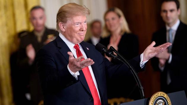 US President Donald Trump speaks during the National Space Council meeting in the East Room of the White House on June 18, 2018 in Washington,DC. (AFP) US President Donald Trump speaks during the National Space Council meeting in the East Room of the White House on June 18, 2018 in Washington,DC. (AFP)