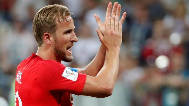 England's Harry Kane applauds fans after the FIFA World Cup 2018 match against Tunisia.(REUTERS)