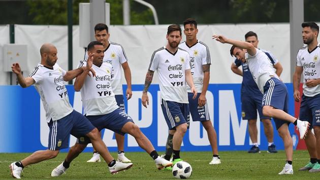 Argentina will hope Lionel Messi fires when they face Croatia in their second game of the FIFA World Cup 2018 on Thursday. (Utpaal Sorkkar/HT photo )