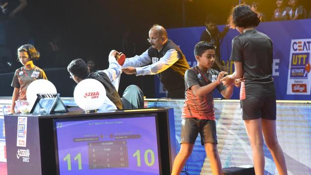 A ball boy at the Shiv Chhatrapati sports complex in Balewadi in Pune on Tuesday. (HT PHOTO) A ball boy at the Shiv Chhatrapati sports complex in Balewadi in Pune on Tuesday. (HT PHOTO)