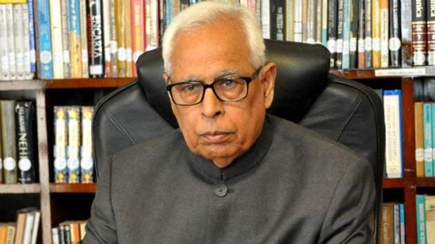 J&K governor NN Vohra had recommended imposition of Central rule in his report to President Ram Nath Kovind after Mehbooba Mufti resigned on Wednesday.(HT File Photo)