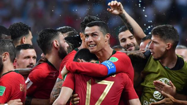 Cristiano Ronaldo scored a hat-trick during Portugal’s FIFA World Cup 2018 opener against Spain.(AFP)