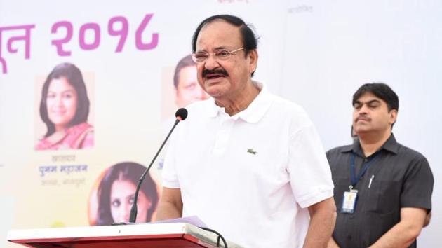 Vice President M Venkaiah Naidu speaks at the International Yoga Day event at the Bandra Reclamation Sealink Promenade. (@VPSecretariat/Twitter) Vice President M Venkaiah Naidu speaks at the International Yoga Day event at the Bandra Reclamation Sealink Promenade. (@VPSecretariat/Twitter)