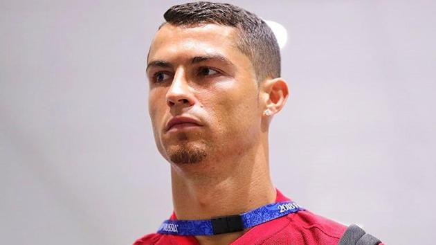 Cristiano Ronaldo sported a new look ahead of Portugal’s FIFA World Cup 2018 encounter against Morocco.(Twitter)