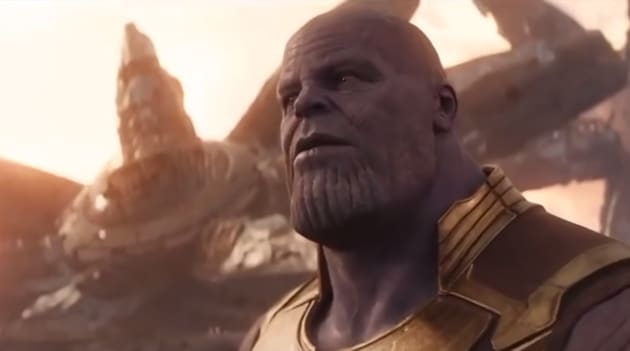 Josh Brolin as Thanos in a still from Avengers: Infinity War.