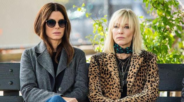 Sandra Bullock and Cate Blanchett in a still from Ocean’s 8.