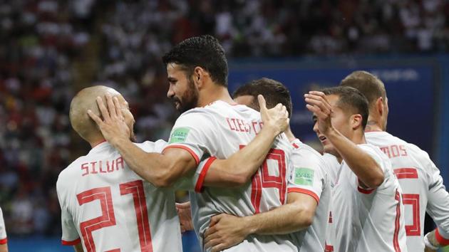 Diego Costa broke the deadlock in the 54th minute and Spain took a 1-0 lead. (AP)