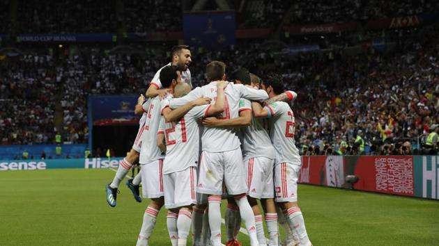 For Spain, the goal was much-needed as they had to win in order to stay alive in the race for the round of 16. (AP)