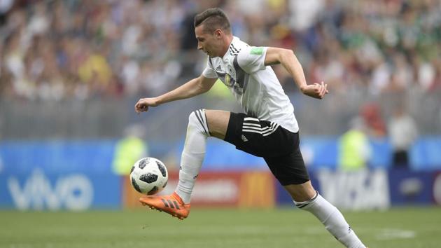 Germany’s Julian Draxler gives himself a spritz of scent before a big game.(AFP) Germany’s Julian Draxler gives himself a spritz of scent before a big game.(AFP)