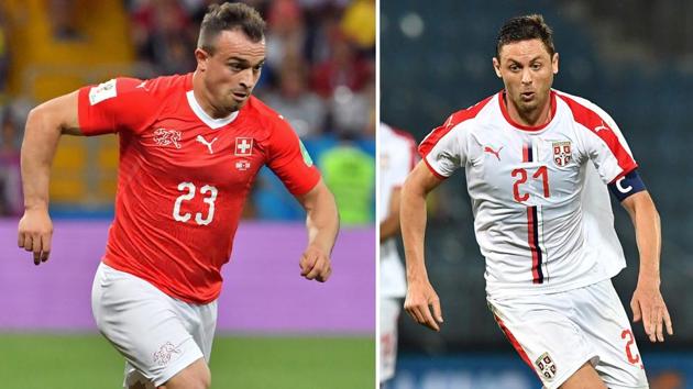 Switzerland face Serbia in the FIFA World Cup 2018 Group E encounter on Friday.(AFP)