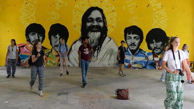 And this is thanks in no small part to the Fab Four, who came looking for refuge from Beatlemania, for enlightenment and to immerse themselves in Indian culture. Staying in an ashram hosted by Maharishi Mahesh Yogi, it was a watershed time for the Beatles-- although drummer Ringo Starr, troubled by the food, went home after just 10 days. (Sajjad Hussain / AFP)