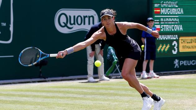 Garbine Muguruza was eliminated in the Birmingham Open while Petra Kvitova continued her impressive grass court season.(REUTERS)