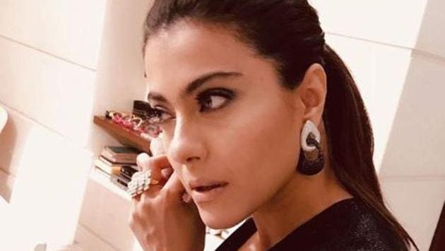 Kajol was at a mall to inaugurate a beauty store.