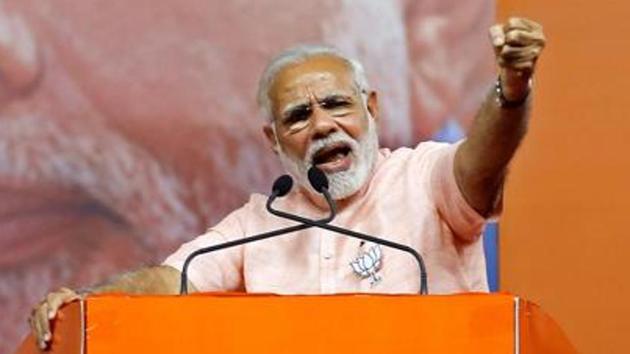 Prime Minister Narendra Modi will inaugurate over 23 development projects in Madhya Pradesh during his one-day visit to the poll-bound state on Saturday.(Reuters File photo) Prime Minister Narendra Modi will inaugurate over 23 development projects in Madhya Pradesh during his one-day visit to the poll-bound state on Saturday.(Reuters File photo)