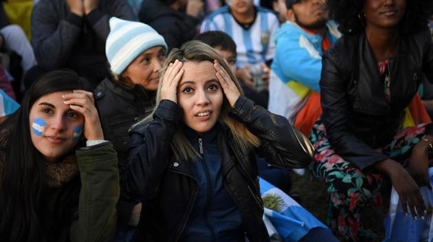 It was the heaviest defeat for the two-time world champions in the first round group stages of a World Cup tournament since they lost 6-1 to Czechoslovakia in 1958. (AFP) It was the heaviest defeat for the two-time world champions in the first round group stages of a World Cup tournament since they lost 6-1 to Czechoslovakia in 1958. (AFP)