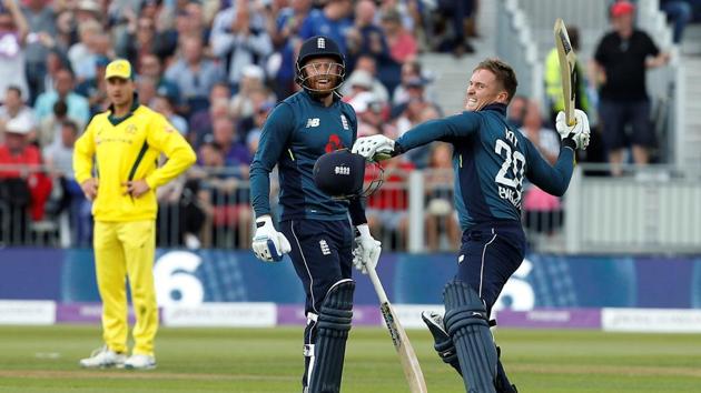 Jason Roy’s century helped England chase down 310 against Australia in Durham to win by six wickets and take a 4-0 lead in the series.(Action Images via Reuters) Jason Roy’s century helped England chase down 310 against Australia in Durham to win by six wickets and take a 4-0 lead in the series.(Action Images via Reuters)