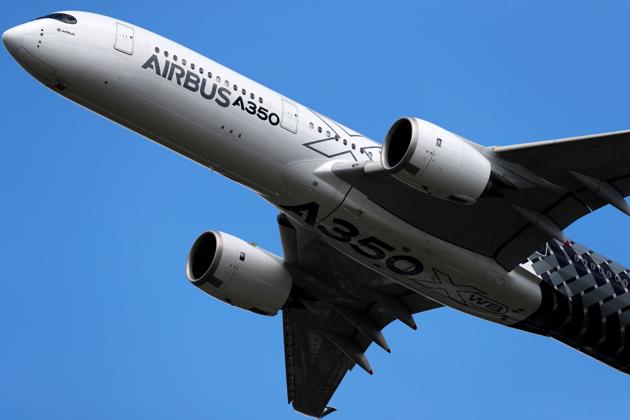an Airbus A350 XWB aircraft performs during a flying display at the Farnborough Airshow, south west of London. Aviation giant Airbus has warned it could pull out of Britain if it leaves the European Union without a deal, upping the pressure. (AFP Photo) an Airbus A350 XWB aircraft performs during a flying display at the Farnborough Airshow, south west of London. Aviation giant Airbus has warned it could pull out of Britain if it leaves the European Union without a deal, upping the pressure. (AFP Photo)