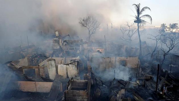 Destroyed houses are seen during a fire at a residential neighbourhood in Las Pinas, Metro Manila. There have been over 2,200 fires in Manila this year and the majority of these have occurred in slum areas, data from the Bureau of Fire Protection showed. (Erik De Castro / REUTERS) Destroyed houses are seen during a fire at a residential neighbourhood in Las Pinas, Metro Manila. There have been over 2,200 fires in Manila this year and the majority of these have occurred in slum areas, data from the Bureau of Fire Protection showed. (Erik De Castro / REUTERS)
