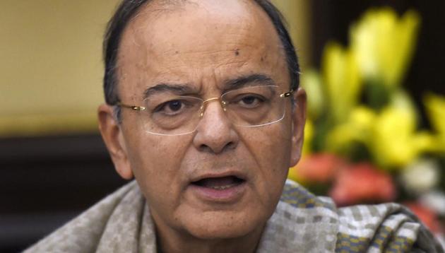 Union Finance Minister Arun Jaitley addresses the media in New Delhi.(PTI File photo)