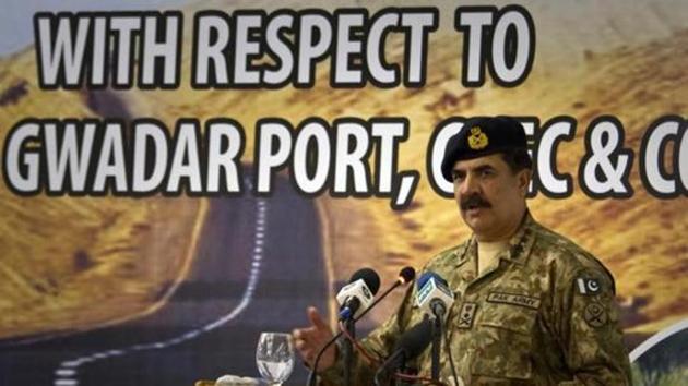 Pakistan's Army Chief General Raheel Sharif arrive addresses at a seminar on 'Prospects of Peace And Prosperity In Balochistan' in Gwadar, a remote town about 700 kilometers (435 miles) west of Karachi. Pakistan, Tuesday, April 12, 2016.(AP File Photo)