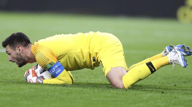 France goalkeeper and captain Hugo Lloris was playing in his 100th international cap. (AP)